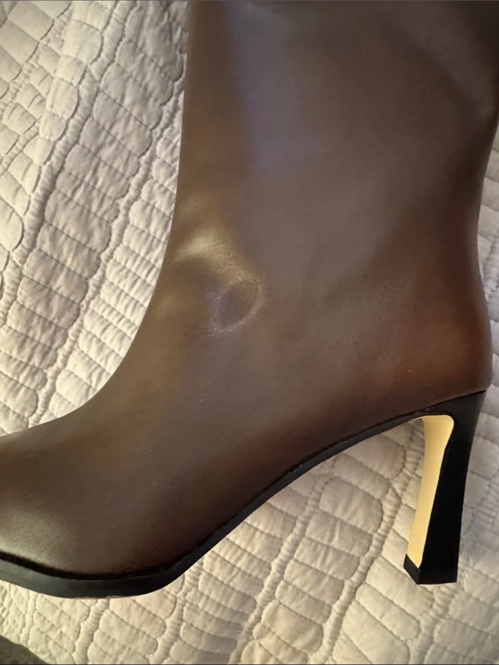Michael Kors Darrah Heeled Boot Size 8M Luggage Burnished Leather NEW - Picture 6 of 7